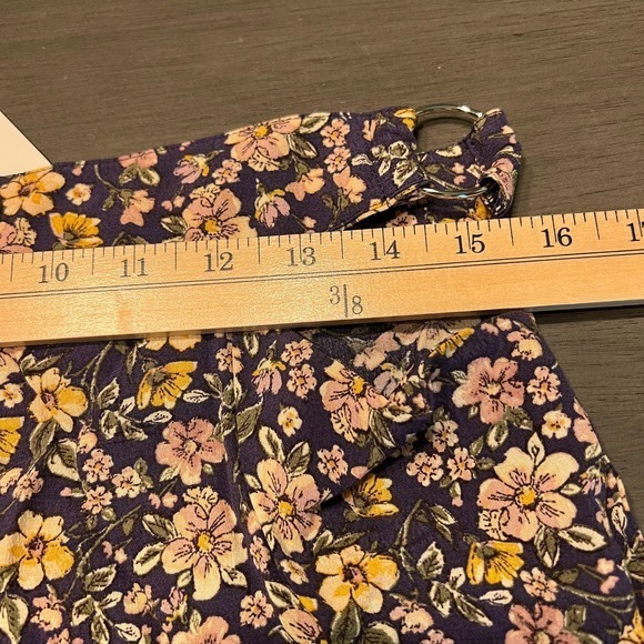 Elodie Womens Floral Skirt Size Large Mini Side Cut Out Side Zip - Picture 8 of 11
